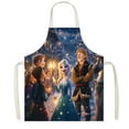 thumbnail image 1 of Frozen Princess Elsa Frozen Children's Adult Parent Child Handicraft Activity Anti fouling Apron Neck（56*45 cm）, 1 of 5