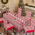 thumbnail image 5 of Juego de 3 manteles navideños, fundas protectoras para sillas, elásticas, extraíbles y lavables, fundas para asientos navideños, 5 of 5