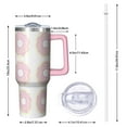 thumbnail image 3 of Graduation Gifts 40oz Donuts Tumblers with Lids Straws Vacuum Insulated Donuts Tumbler Handle Flip Straw Lid, 3 of 5
