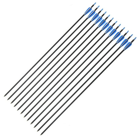 12X30 Recurve Bow Hunting Mixed Carbon Arrows OD 7mm Target Spine 700