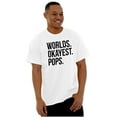 thumbnail image 5 of Worlds Okayest Pops Grandfather Men's Graphic T Shirt Tees Brisco Brands X, 5 of 6