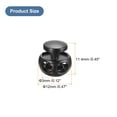 thumbnail image 2 of Uxcell 20pcs Spring Cord Lock Metal Cord Stopper Fastener Double Hole Toggle Stopper for Drawstring, Black Matte, 2 of 6