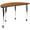 Oak, variant on Flash Furniture Wren Mobile 47.5" Half Circle Wave Flexible Collaborative Oak Laminate Activity Table - Standard Height Adjustable Legs