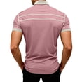 thumbnail image 4 of Qwertyu Men's Casual Polo Shirts Classic Long Sleeve Basic Button T-Shirt Lightweight Cotton Golf Tops with Pocket Pink 3XL, 4 of 7