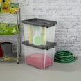 thumbnail image 3 of Sterilite 30 Qt. Stacker Box Plastic, Flat Gray, 3 of 14
