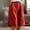 Red, variant on Women's Linen Shorts with Pockets Summer Casual Elastic Waist Comfort Fit Half Length Under $10 Free Shipping