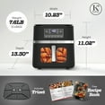 thumbnail image 4 of Kitchen Elite 5 Qt Large Digital Air Fryer, Kitchen Countertop Nonstick Basket Oven, Black, 4 of 7
