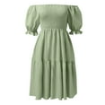 thumbnail image 4 of Sngxgn Mini Sweater Dress for Women, Button up Long Sleeve Knit Dresses for Work in Fall(Green,XXL), 4 of 5