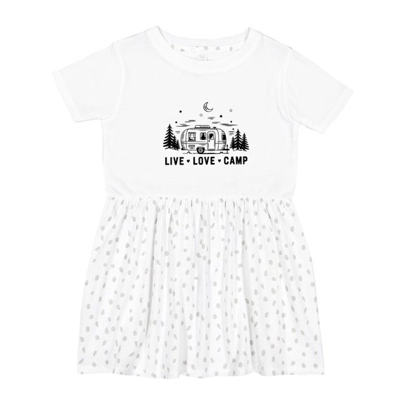 Inktastic Camping Summer Trip Live Love Camp Girls Toddler Dress