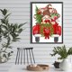 thumbnail image 4 of 5D DIY taladro redondo completo pintura de diamante Navidad Gnomo Kit decoración 30x40cm, 4 of 9
