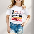 thumbnail image 2 of Gunia Toddler Boys Girls T-Shirts 100 Days Of School Boy And Girl Fashion Casual Print Crewneck Loose Short Sleeve Cosy Tee Shirts Tops 10-11 Years, 2 of 4