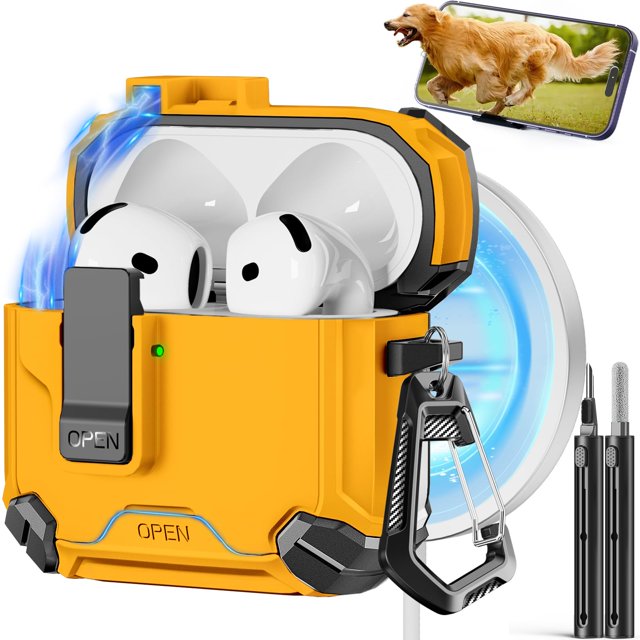 Funda para AirPods Pogelan de cuarta generación con soporte para teléfono y kit