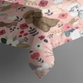 thumbnail image 3 of Poodle Dog and Flower Floral Rectangle Tablecloth 60"x84",Waterproof Polyester Rectangle Table Cloth, Wipeable Spillproof Polyester Tablecloth for Dining, Camping, Indoor and Outdoor, 3 of 5