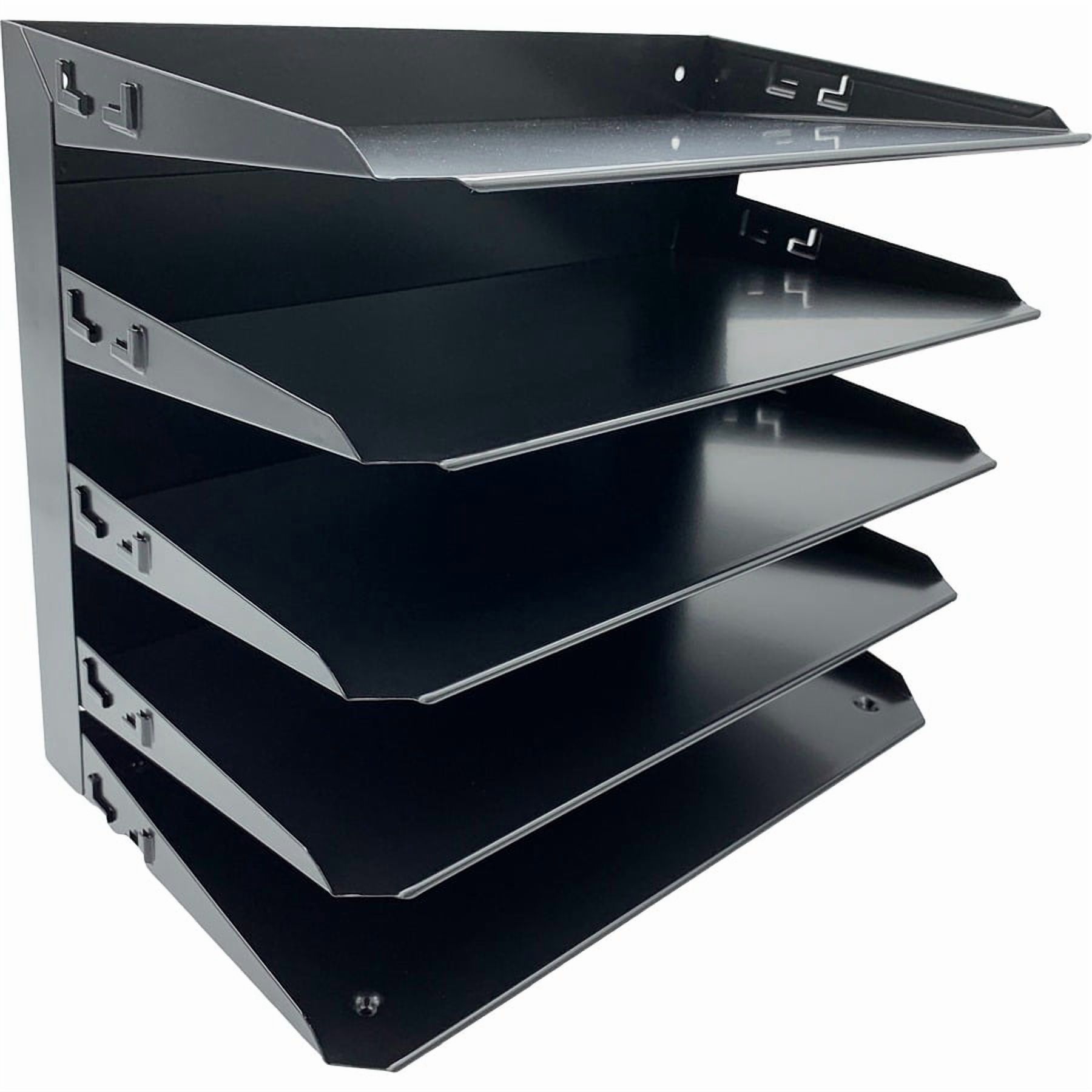 Huron, Horizontal Slots Desk Organizer, 1 Each, Black