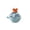 Blue, variant on Honmine Cute Fish Shaped Plastic Ice Ball Maker, One Cavity Large Ball Ice Form with Lid, for Whiskey Cocktails Drinks, 2.5 Inch Sphere, Easy Fill, Leak Resistant