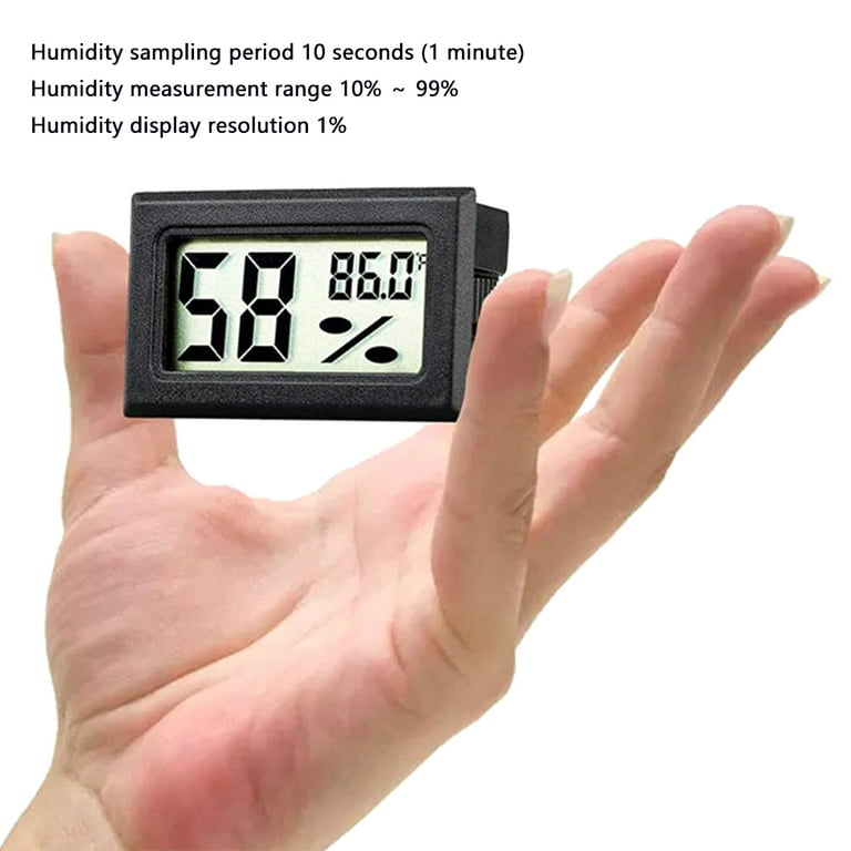 Essential Values Round Digital Cigar Hygrometer for Humidors - Battery  Included with 1% Temperature Accuracy and +/- 5% RH Readings - Designed for