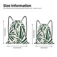 thumbnail image 2 of Disketp Palm Branch With Leaves Drawstring Backpack Drawstring Gym Bags Draw String Bags for Sports, Gym, Travel, Swimming, Beach-Medium, 2 of 6