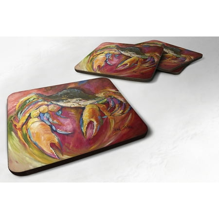 

Carolines Treasures JMK1249FC Crab Stars Foam Coaster Set of 4 3 1/2 x 3 1/2 multicolor