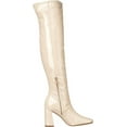 thumbnail image 5 of Sam Edelman Cosette Chai Squared Toe Block Heel Over the Knee Fashion Boots (CHAI, 6.5), 5 of 5