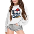 thumbnail image 2 of IWRICH Kids 100 Days of School Sweatshirts Baseball Teaching School Days Inspirational Graphic Tops,Size 3-14 Years White 160, 2 of 4