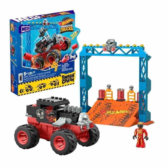 Juguete de Construcción MEGA Hot Wheels Monster Truck SNC Bone Shaker Crush Course