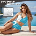 thumbnail image 3 of XYZCANDO Couple Matching Beach Outfit Hawaiian Swimwear Flag of Honduras Men Board Shorts Two Piece Women Tummy Control Bikini His and Hers Set for Summer Vacation Beach Resort Wear Cruise Outfits, 3 of 6
