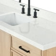thumbnail image 4 of Ariel Kelly 66 Inch Single Rectangular Sink Bathroom Vanity With Carrara White Quartz Countertop 1.5 Inch Edge In Oak, 4 of 12