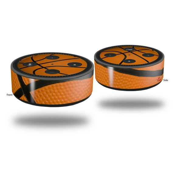 Skin Wrap Decal Set 2 Pack for Amazon Echo Dot 2 - Backetball (2nd Generation ONLY - Echo NOT INCLUDED)