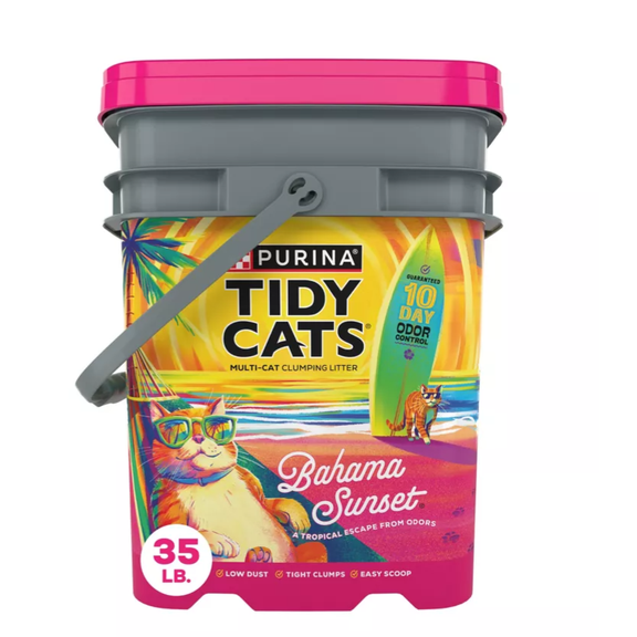 Tidy Cats Bahama Sunset Scented Clumping Clay Cat Litter 35 lb