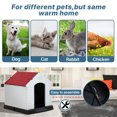 thumbnail image 5 of Extra Large Dog House for Large Medium Dogs 41x37.4x39 inch Plastic Water Resistant Dog Houses with Hight Base Support for Winter Tough Durable House with Air Vents Elevated Floor, Red, 5 of 7