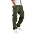 thumbnail image 1 of Men's Casual Waist Color Sports Hat Woven Pocket Foot Rope Solid Cargo Pants - Polyester for Daily Sports, 1 of 6