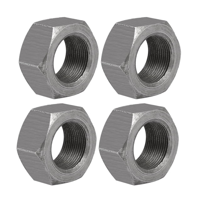 Unique Bargains 4pcs M27 x 1.5mm Pitch Metric Fine Thread Carbon Steel Left Hand Hex Nuts