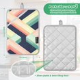 thumbnail image 6 of Yayeee Pot Holders Kitchen Heat Resistant with Pocket 7"x9.8" Cotton Oven Cooking Hot Pads, Green Stripes, 6 of 7
