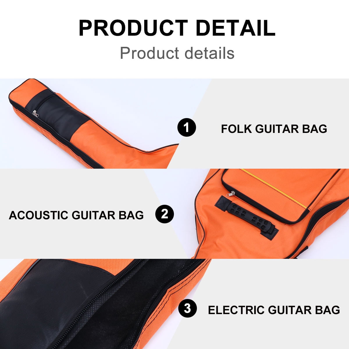 WHAMVOX  40 /41 Guitar Bag Acoustic Backpack Hard Case Oxford Cloth Carrying Travel