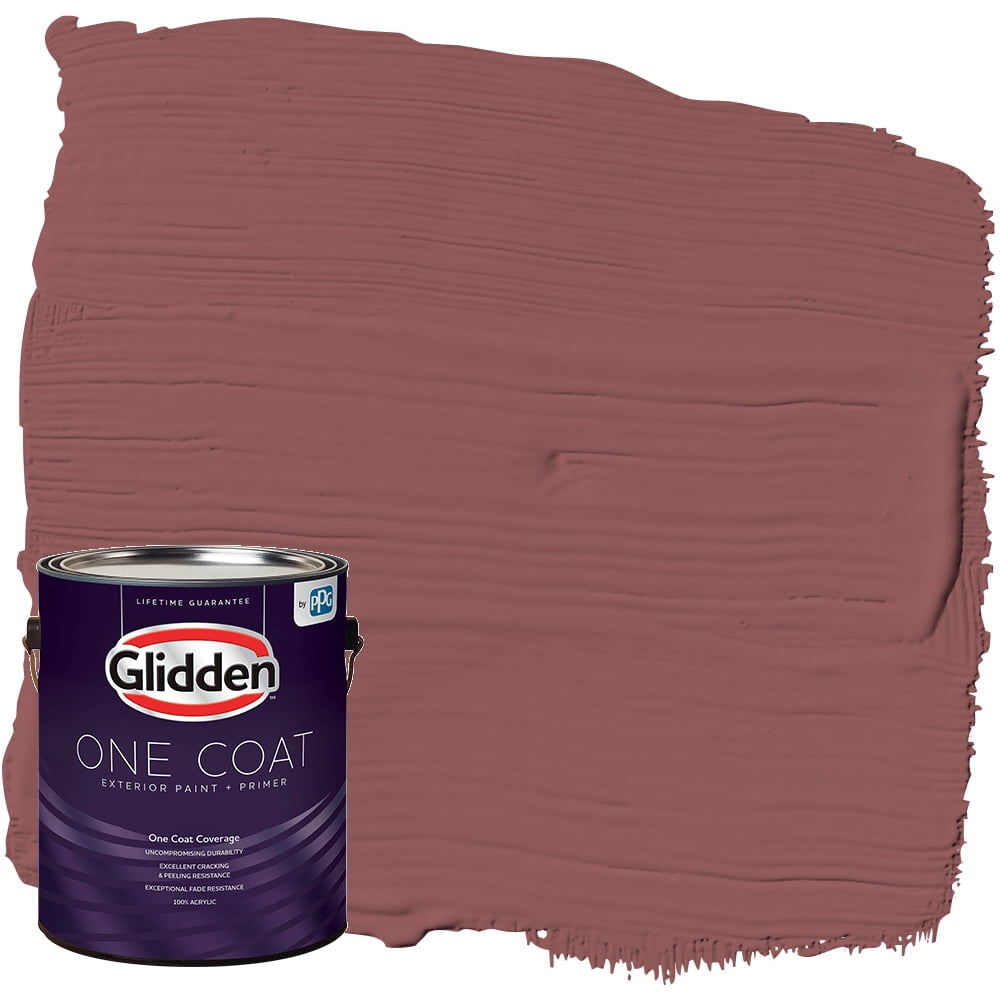 Glidden One Coat Exterior Paint and Primer, Barn Door / Red, Gallon
