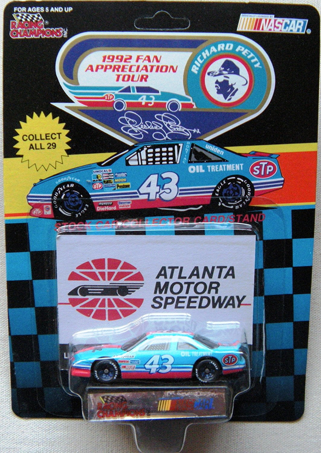 1992 NASCAR Richard Petty 43 Pontiac 1/64 Diecast Atlanta Motor