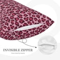 thumbnail image 3 of Sikiie Rose Leopard Print Print Plush Pillow Cover, Wrinkle-proof and Stain-resistant Pillow Protector without Pillow Core, Home Decoration-14"x20", 3 of 6