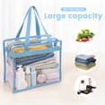 thumbnail image 6 of Clear Tote Bag Stadium Approved 12x12x6, 2 Pack Heavy Duty PVC Clear Tote with Zipper for Concerts, Work & School, Sky Blue, 6 of 8