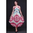 thumbnail image 2 of Bimba Tie-Dye Ladies Floral Print Dress Spaghetti Strap V Neck Midi Beach Wear-Medium, 2 of 5