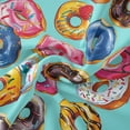 thumbnail image 2 of David Textiles 44" x 1 Yard Cotton Donuts Precut Fabric, Aqua, 2 of 7
