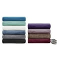 thumbnail image 3 of Pemberly Row Polyester Solid Microlight Heated Blanket - Ivory, 3 of 8