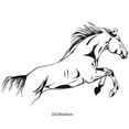 thumbnail image 3 of Billuyoard Pegatina de pared de caballo corriendo negro de PVC, Mural artístico de vinilo extraíble, decoración del hogar, papel tapiz de caballo de Decoración del hogar S:33x50cm Billuyoard JJ7124-01, 3 of 6