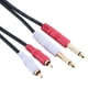 thumbnail image 1 of Línea de audio RCA, cable de audio dual MONO a RCA dual de 6,35 mm Cable conector de audio dual MON Oto RCA compacto y liviano, 1 of 7