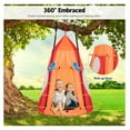thumbnail image 6 of Kids Hanging Chair Swing Tent 40 Inch - Detachable Saucer Swing for Indoor Outdoor Play - 330lbs Capacity - Reading Nook for Children, 6 of 9