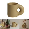 thumbnail image 1 of Taza de café Macarena de cerámica estilo nórdico Marrón 380ml, 1 of 8