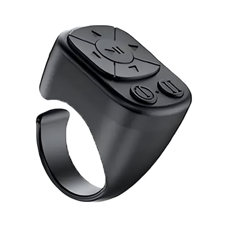 GJX 2026 New Wireless Remote Control,Fingertip Scrolling Ring for Smartphones,Page Turner,Rechargeable Wireless Controller for Presentation,Reading,Office,Teaching (Black)