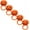 Orange, variant on 5 Halloween Rings Party Favors Cupcake Toppers (Orange)