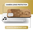 thumbnail image 6 of Case Yard Wooden Case Outside Soft TPU Silicone, Slim Fit Shockproof Wood Phone Cover for Girls Boys Men and Women, Supports Wireless Charging Royal Elephant Head Design case for iPhone-11-Pro-Max, 6 of 7