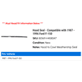 thumbnail image 2 of Hood Seal - Compatible with 1987 - 1996 Ford F-150 1988 1989 1990 1991 1992 1993 1994 1995, 2 of 2