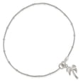 thumbnail image 5 of Sterling Silver Anklet 10 inch mm 10inch Solid Polished Palm Tree, 5 of 6